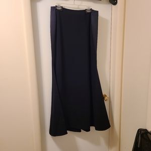 Long gown length black skirt